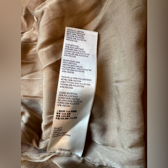 Free People We The Free Womens Fenix Vegan Leather Moto Jacket Camel Brown XS - Picture 13 of 13